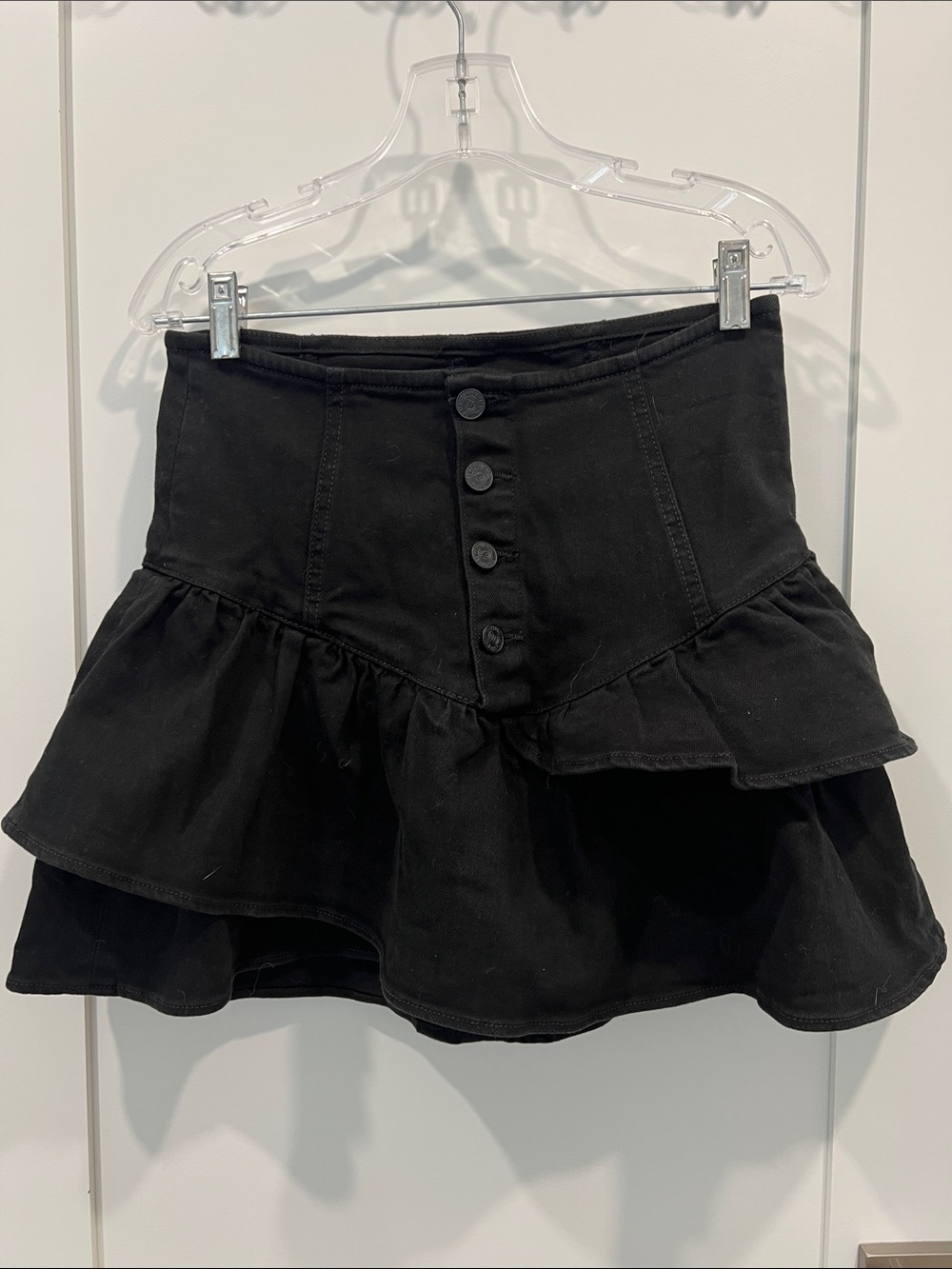 MOTHER Black denim Skirt